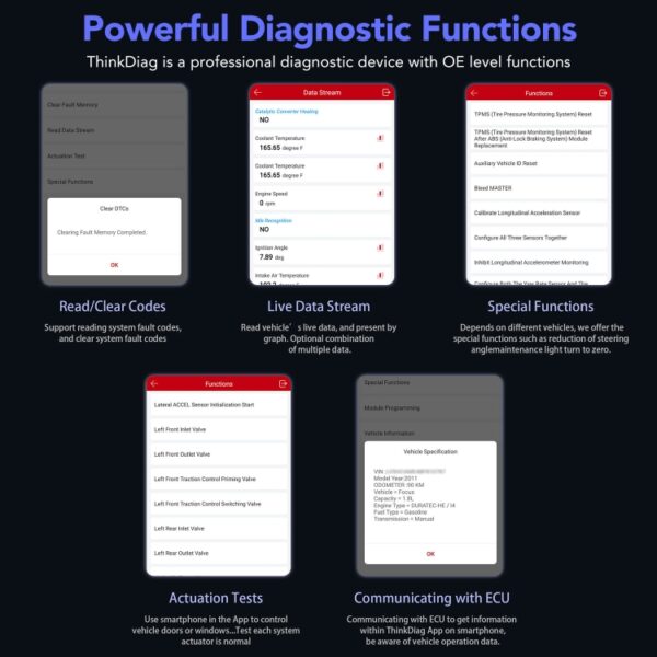 Thinkdiag OBD2 Full System diagnose med alle merker  lisensfri oppdatering i et år - Image 5