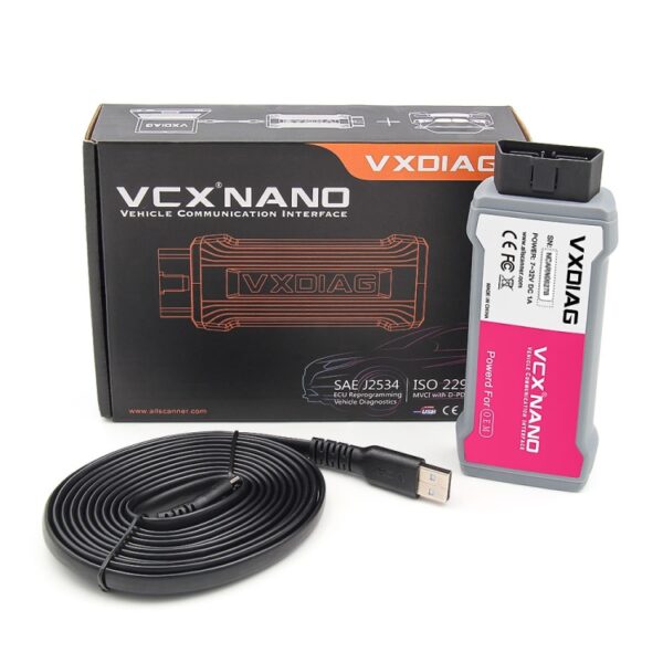 VXDIAG VCX NANO RVDIAG For Renault Alle systemer diagnostisk verktøy J2534 ECU koding og programmering OBD2 skanner
