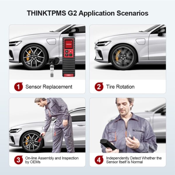 THINKTPMS G2 TPMS Relearn Tire Reset Tool, TPMS Tire Pressure Detector Handheld Terminator, Relearn, Reset og Program TPMS Sensors - Image 12