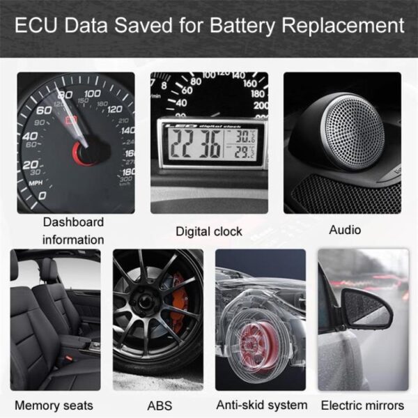 OBD2 kontakt batteriladeklemme nødstrømsbeskyttelse - Image 3